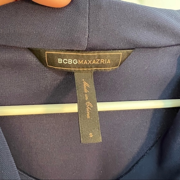 BCBGMAXAZRIA Sleeveless Dress Cowl Neck Navy Blue - Picture 11 of 12